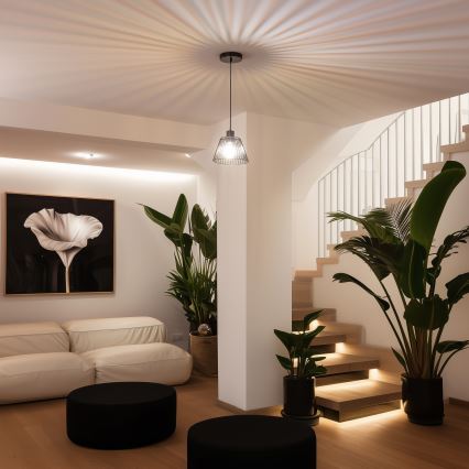 Brilagi - Lustre LED pendente em cabo CERIA WIRE 1xE27/40W/230V Ø 21 cm preto