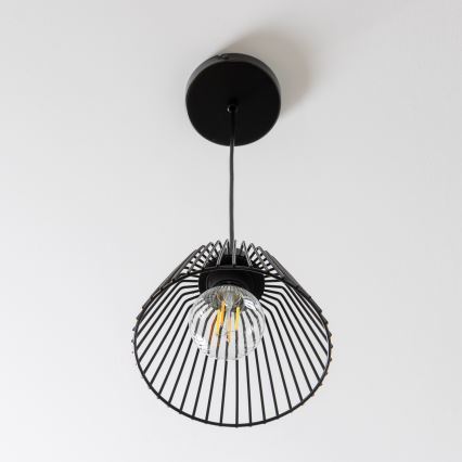 Brilagi - Lustre LED pendente em cabo CERIA WIRE 1xE27/40W/230V Ø 21 cm preto