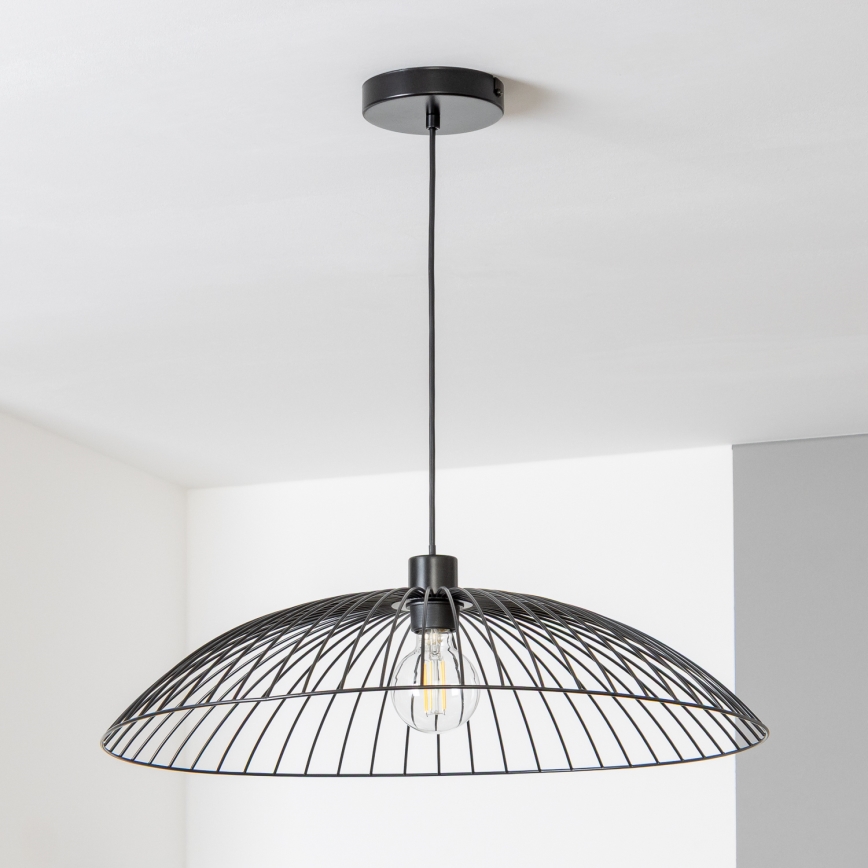 Brilagi - Lustre LED pendente em cabo CERIA WIRE 1xE27/40W/230V Ø 60 cm preto