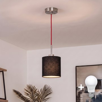 Brilagi - Lustre LED pendente em cabo NUBILA 1xE27/60W/230V diâmetro 14 cm vermelho/preto