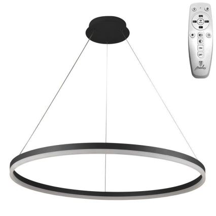 Brilagi - Lustre LED dimerizável suspenso por cabo CIRCLE LED/55W/230V 3000-6500K Ø 80 cm preto + comando remoto