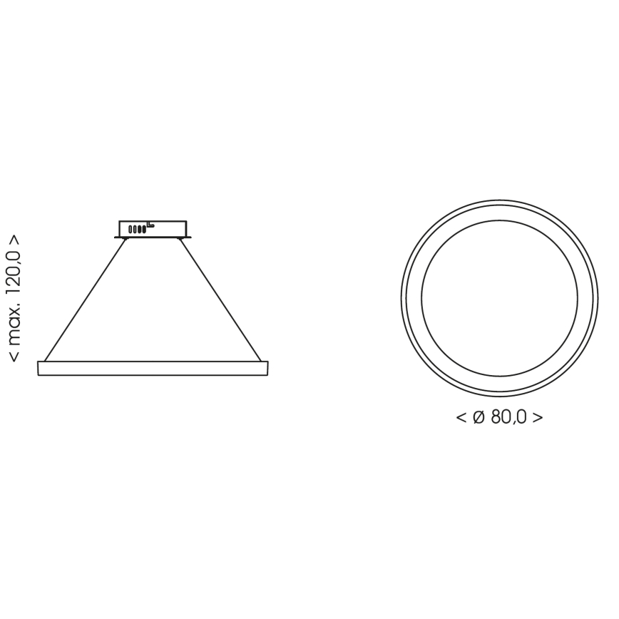 BRILAGI - Lustre dimerizável suspenso por cabo FALCON II LED/108W/230V 3000-6500K Ø 80 cm bege + controlo remoto