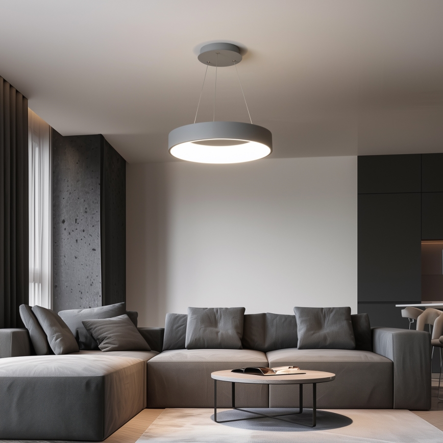 Brilagi - Lustre pendente LED dimerizável FALCON LED/80W/230V 3000-6500K, Ø 60 cm, cinzento + controlo remoto