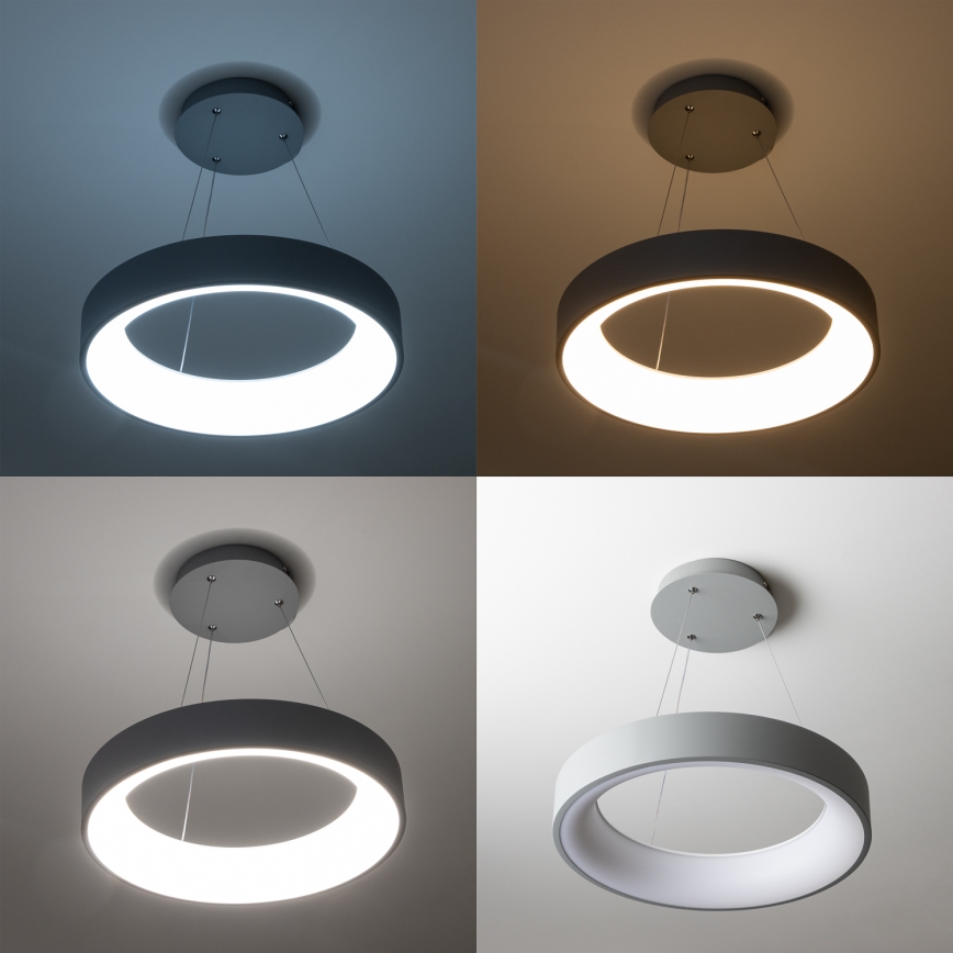 Brilagi - Lustre pendente LED dimerizável FALCON LED/80W/230V 3000-6500K, Ø 60 cm, cinzento + controlo remoto