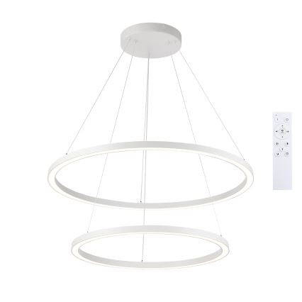 Brilagi - Lustre LED regulável suspenso por cabo PORTOFINO LED/98W/230V 3000-6000K Ø 80 cm branco + controlo remoto