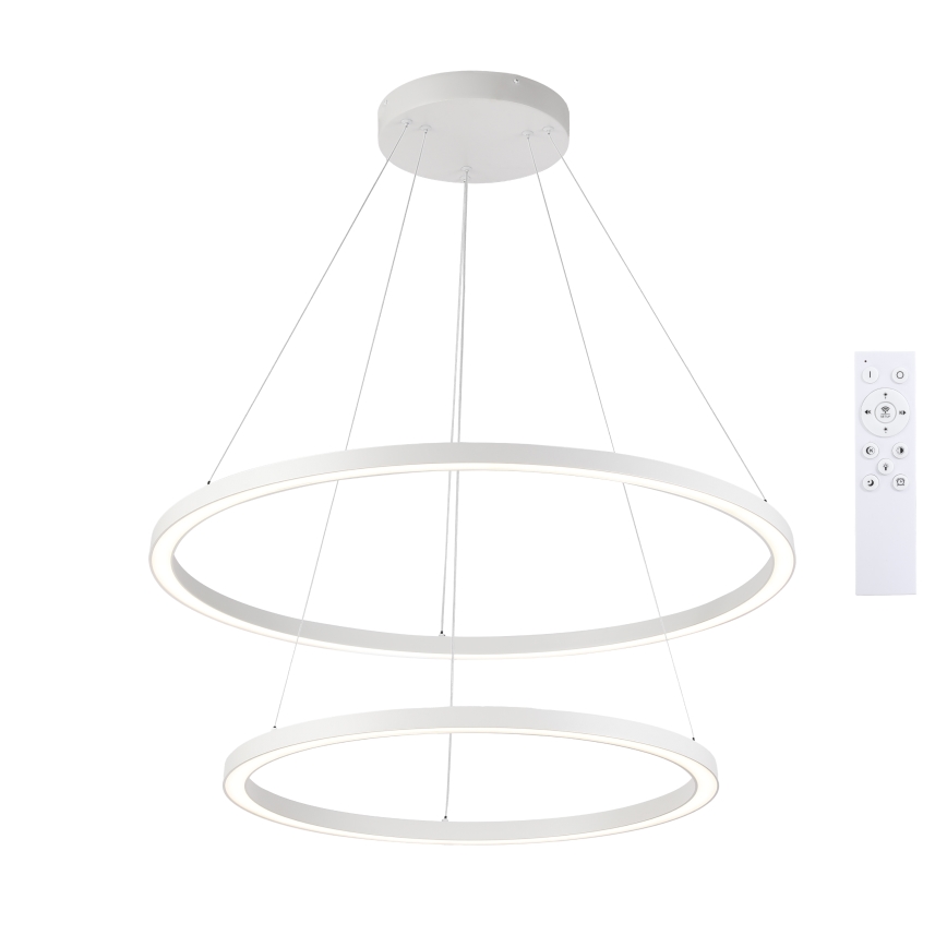 Brilagi - Lustre LED regulável suspenso por cabo PORTOFINO LED/98W/230V 3000-6000K Ø 80 cm branco + controlo remoto