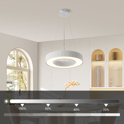 Brilagi - Lustre LED dimerizável suspenso por cabo LUMIX LED/48W/230V 3000-6000K branco Ø 50 cm + controlo remoto