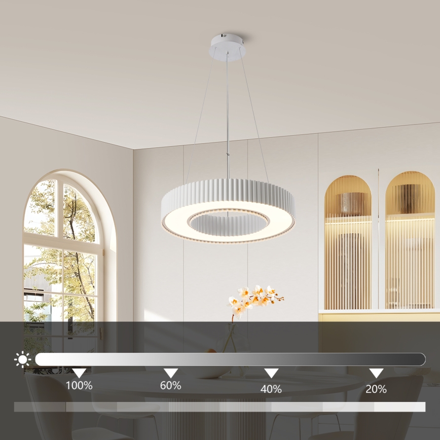 Brilagi - Lustre LED dimerizável suspenso por cabo LUMIX LED/48W/230V 3000-6000K branco Ø 50 cm + controlo remoto