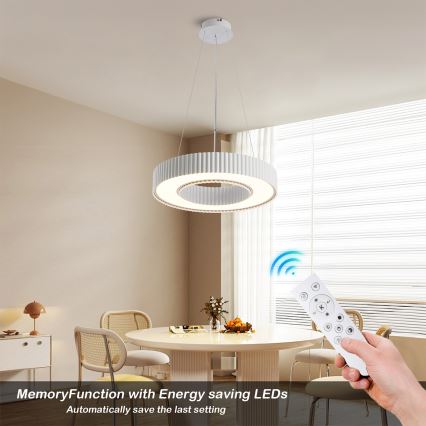 Brilagi - Lustre LED dimerizável suspenso por cabo LUMIX LED/48W/230V 3000-6000K branco Ø 50 cm + controlo remoto