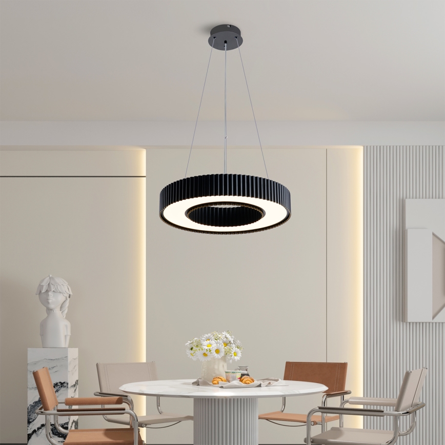Brilagi - Lustre suspenso LED dimável LUMIX LED/48W/230V 3000-6000K preto Ø 50 cm + controlo remoto