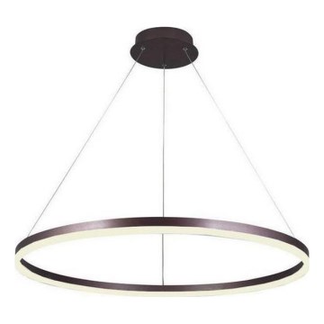 Brilagi - Lustre LED regulável suspenso por cabo CIRCLE LED/55W/230V 3000-6500K, diâmetro 80 cm, castanho + controlo remoto