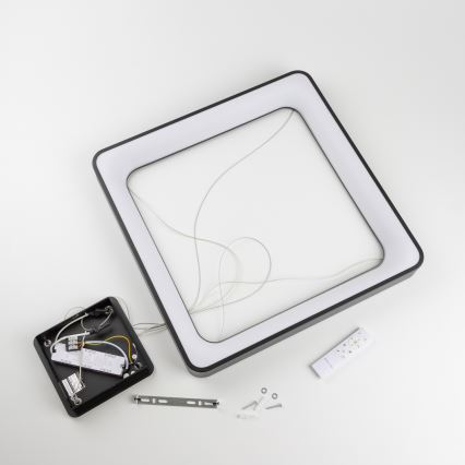 Brilagi - Lustre LED regulável suspenso por cabo FALCON II LED/125W/230V 3000-6500K 60x60 cm preto + controlo remoto