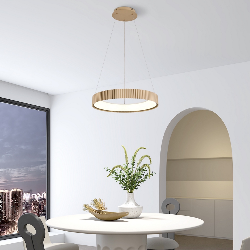 Brilagi - Lustre LED dimerizável suspenso por cabo FALCON MODERN LED/30W/230V 3000-6500K 40 cm bege + controlo remoto
