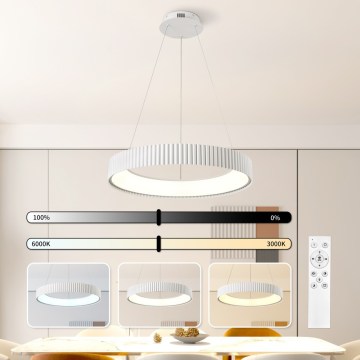 BRILAGI - Lustre LED regulável suspenso por cabo FALCON MODERN LED/54W/230V 3000-6000K Ø 60 cm branco + controlo remoto