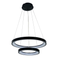 Brilagi - Lustre LED regulável suspenso por cabo FALCON SLIM LED/68W/230V 3000-6500K Ø 50 cm preto + controlo remoto