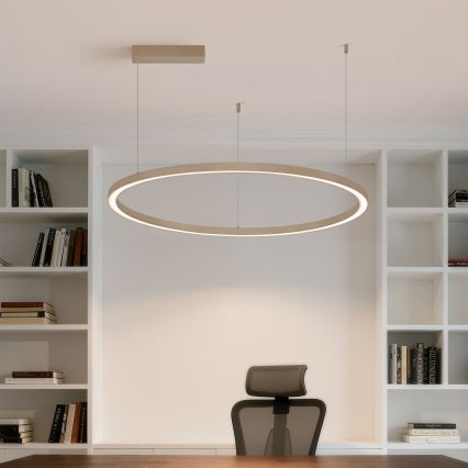 Brilagi - Lustre LED dimável suspenso por cabo PORTOFINO LED/60W/230V 3000-6000K Ø 80 cm bege + controlo remoto