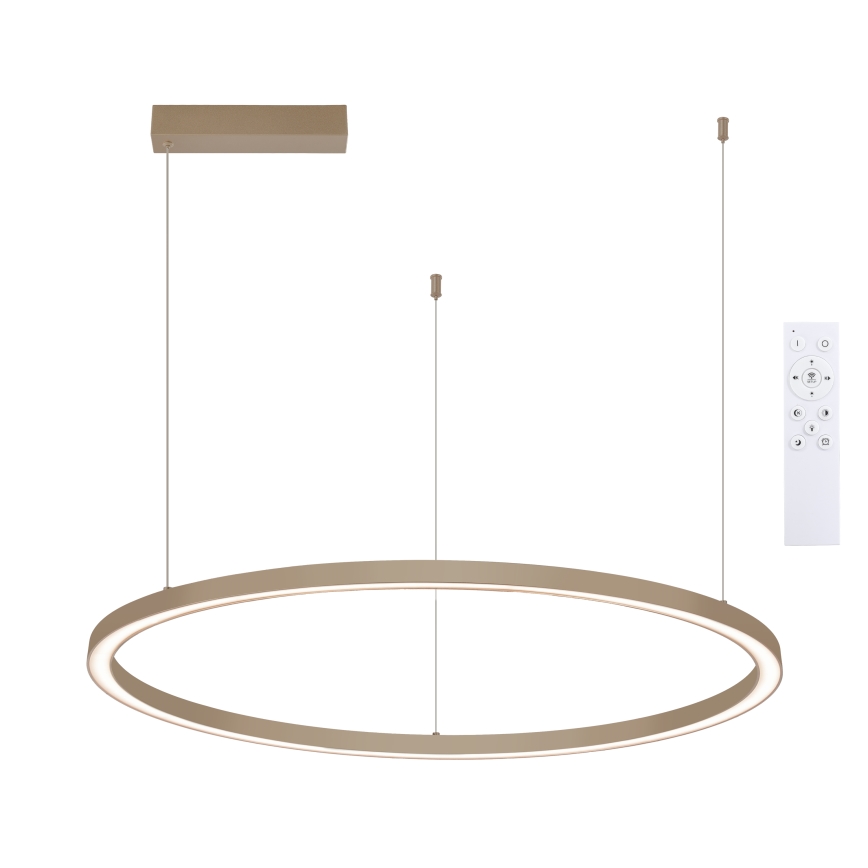 Brilagi - Lustre LED dimável suspenso por cabo PORTOFINO LED/60W/230V 3000-6000K Ø 80 cm bege + controlo remoto