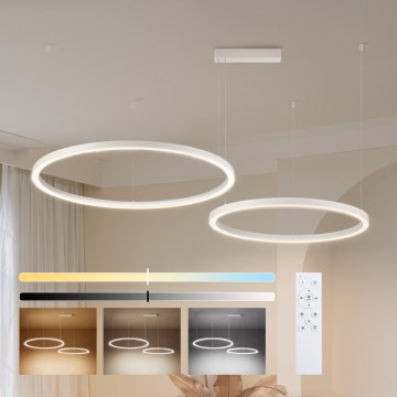 Brilagi - Lustre LED regulável suspenso por cabo PORTOFINO LED/98W/230V 3000-6000K branco + controlo remoto