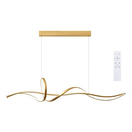 Brilagi - Lustre LED dimerizável suspenso por cabo SIGNATURE LED/55W/230V 3000-6000K 120x23 cm, acabamento dourado + controlo remoto