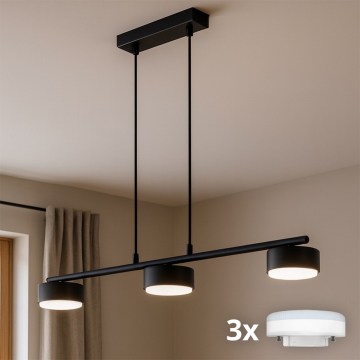 Brilagi - Lustre LED RGB+CCT dimerizável suspenso por cabo MONO 3xGX53/14W/230V 2700-6500K Wi-Fi Tuya preto