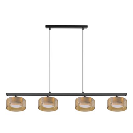 Brilagi - Lustre LED RGB+CCT dimerizável suspenso por cabo AURA LUX 4xGX53/14W/230V 2700-6500K Wi-Fi Tuya preto/dourado