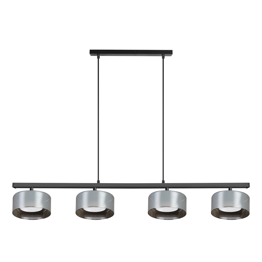 Brilagi - Lustre pendente LED RGB+CCT dimerizável em cabo AURA LUX 4xGX53/14W/230V 2700-6500K Wi-Fi Tuya preto/fumê
