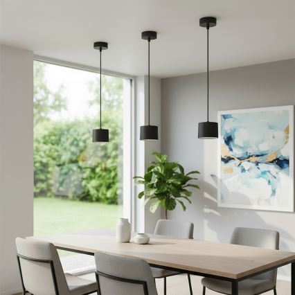 Brilagi - Lustre suspenso em cabo LED RGB+CCT regulável STRIPY 1xGX53/14W/230V 2700-6500K Wi-Fi Tuya preto