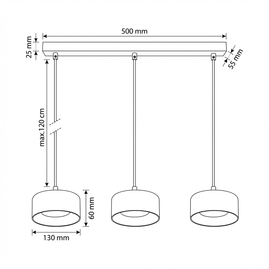 Brilagi - Lustre pendente LED RGB+CCT regulável AURA LUX 3xGX53/14W/230V 2700-6500K Wi-Fi Tuya preto/dourado