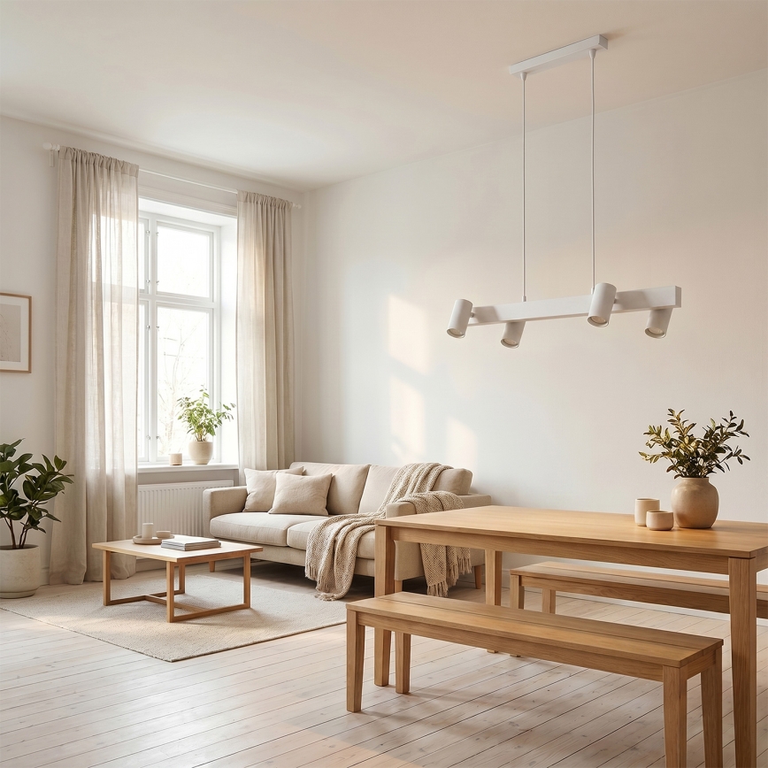 BRILAGI - Lustre suspenso em cabo LED RGBW dimmerizável SELE 4xGU10/6,5W/230V 2700-6500K branco