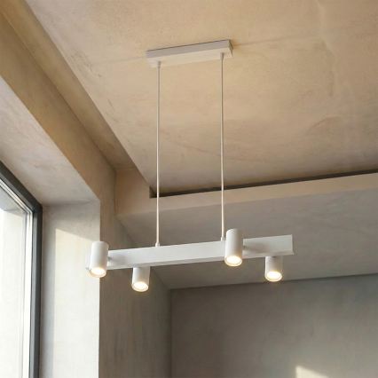BRILAGI - Lustre suspenso em cabo LED RGBW dimmerizável SELE 4xGU10/6,5W/230V 2700-6500K branco