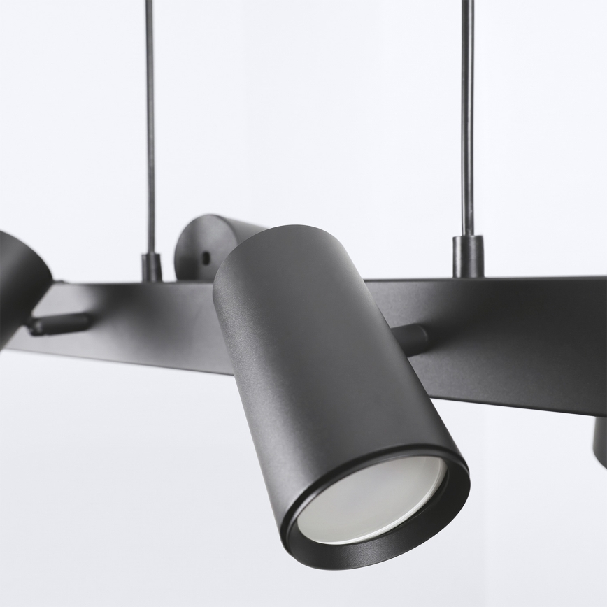 Brilagi - Lustre pendente LED RGBW regulável suspenso por cabo SELE 6xGU10/6,5W/230V 2700-6500K preto + controlo remoto