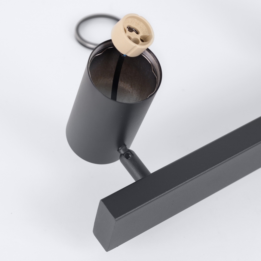 Brilagi - Lustre pendente LED RGBW regulável suspenso por cabo SELE 6xGU10/6,5W/230V 2700-6500K preto + controlo remoto