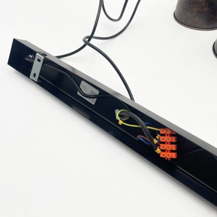 Brilagi - Lustre LED RIDDY suspenso por cabo 3xE27/60W/230V cobre/pátina