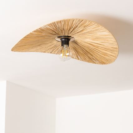 Brilagi - Lustre LED sobreposto CERIA BOHO 1xE27/40W/230V, diâmetro 60 cm, em ráfia