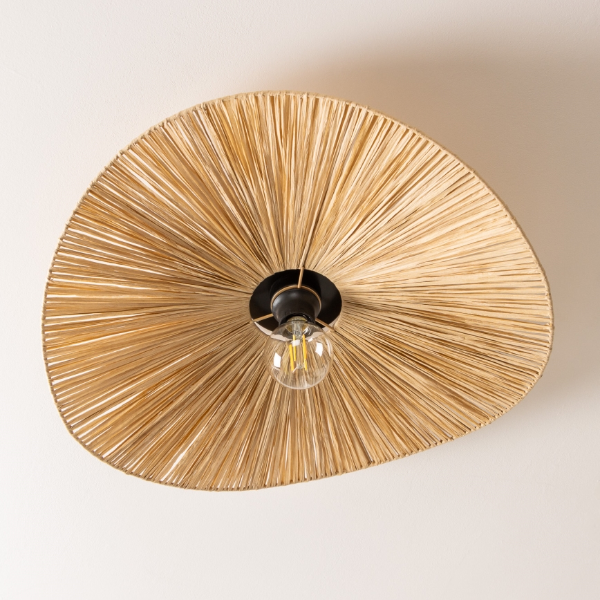 Brilagi - Lustre LED sobreposto CERIA BOHO 1xE27/40W/230V, diâmetro 60 cm, em ráfia