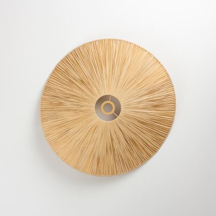 Brilagi - Lustre LED sobreposto CERIA BOHO 1xE27/40W/230V Ø 60 cm ráfia/carvalho