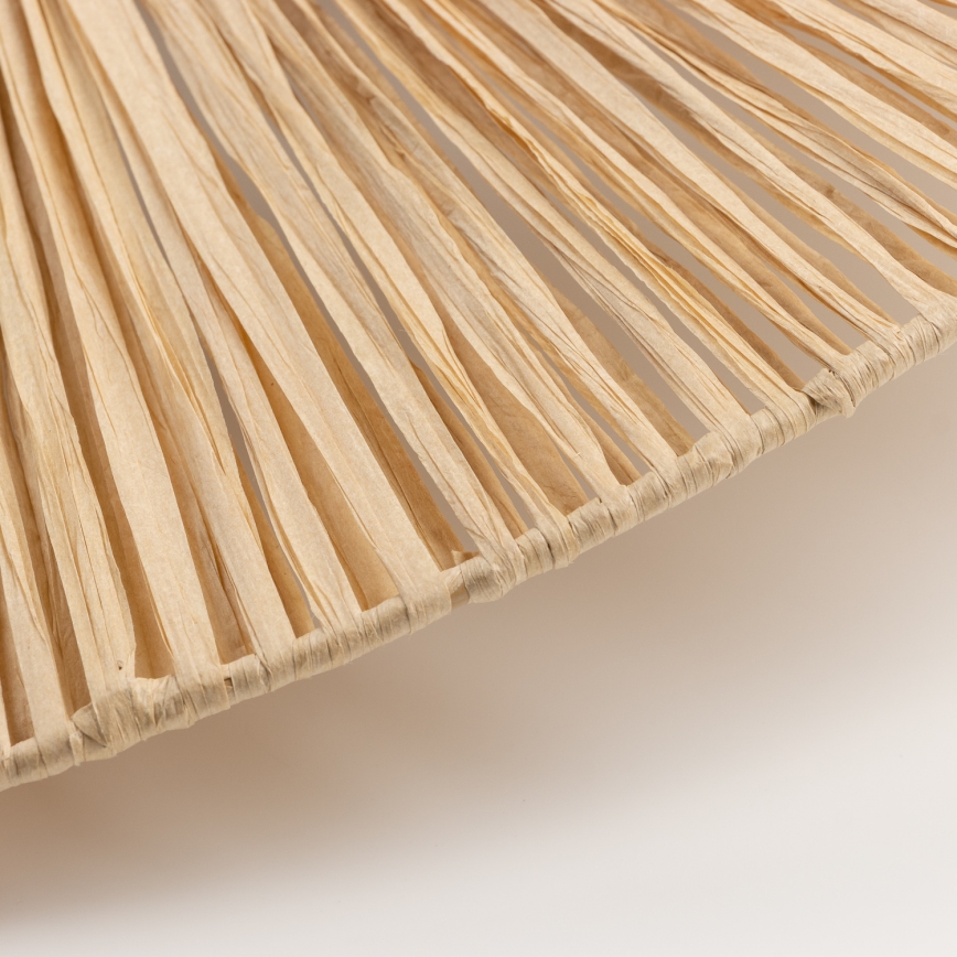 Brilagi - Lustre LED sobreposto CERIA BOHO 1xE27/40W/230V Ø 60 cm ráfia/carvalho