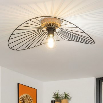 Brilagi - Lustre LED sobreposto CERIA WIRE 1xE27/40W/230V 40x56 cm preto/carvalho