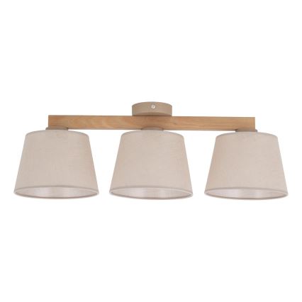 BRILAGI - Lustre LED sobreposto LATTE SABIA 3xE27/15W/230V pinho/bege