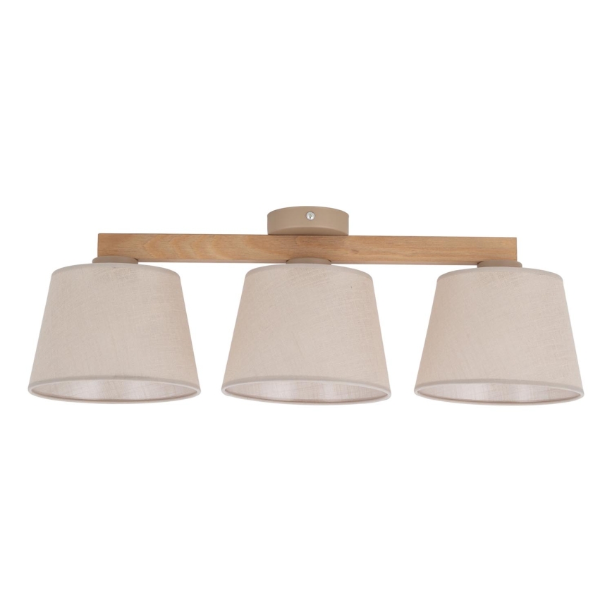 BRILAGI - Lustre LED sobreposto LATTE SABIA 3xE27/15W/230V pinho/bege