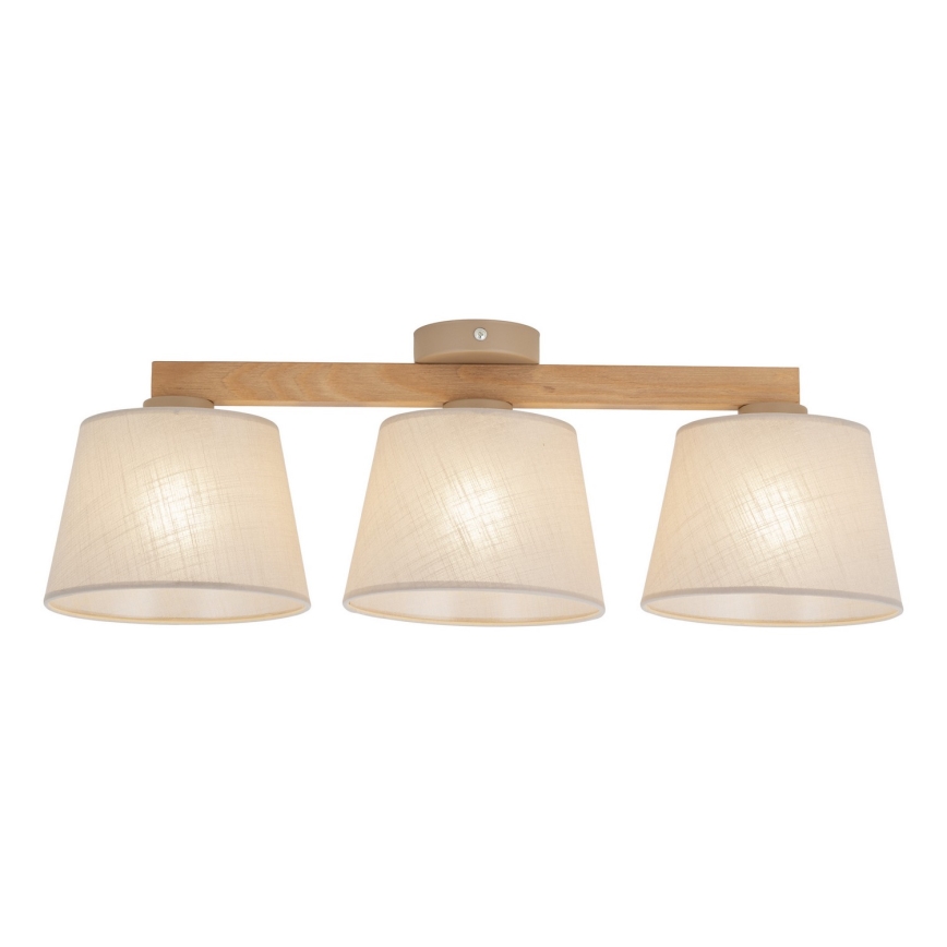 BRILAGI - Lustre LED sobreposto LATTE SABIA 3xE27/15W/230V pinho/bege