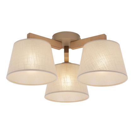 BRILAGI - Lustre LED sobreposto LATTE SABIA 3xE27/15W/230V pinho/bege