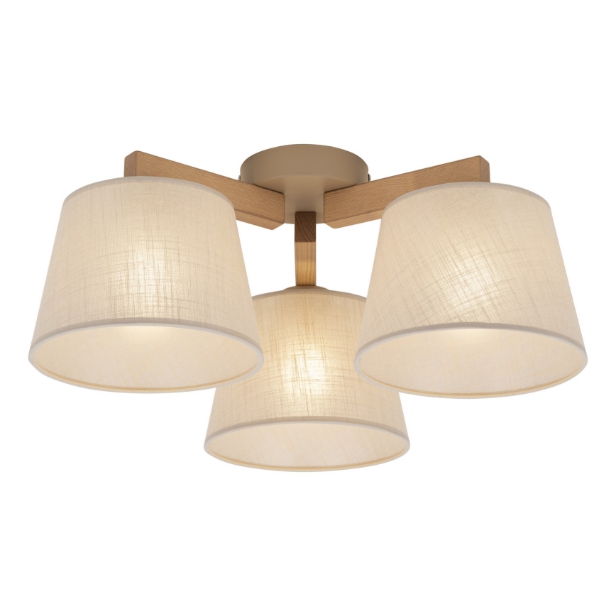 BRILAGI - Lustre LED sobreposto LATTE SABIA 3xE27/15W/230V pinho/bege