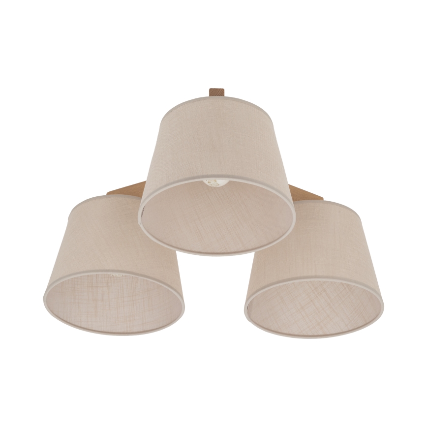 BRILAGI - Lustre LED sobreposto LATTE SABIA 3xE27/15W/230V pinho/bege