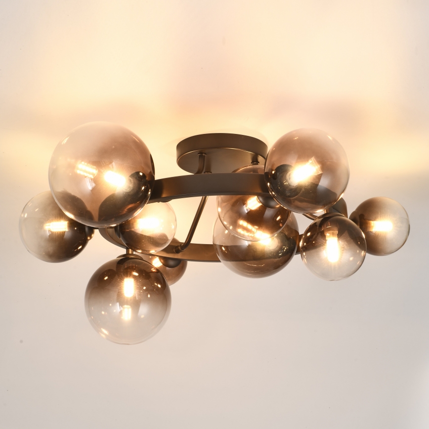 Brilagi - Lustre LED sobreposto MILLA 10xG9/3W/230V castanho/castanho fumê