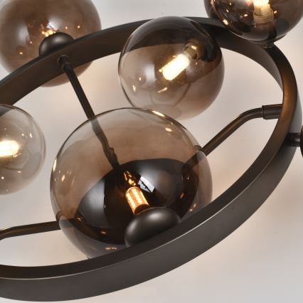 Brilagi - Lustre LED sobreposto MILLA 10xG9/3W/230V castanho/castanho fumê