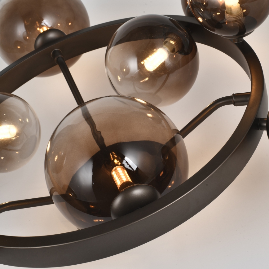 Brilagi - Lustre LED sobreposto MILLA 10xG9/3W/230V castanho/castanho fumê