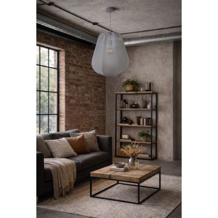 Brilagi - Lustre LED suspenso ARVEN 1xE27/8W/230V Ø 37 cm cinzento