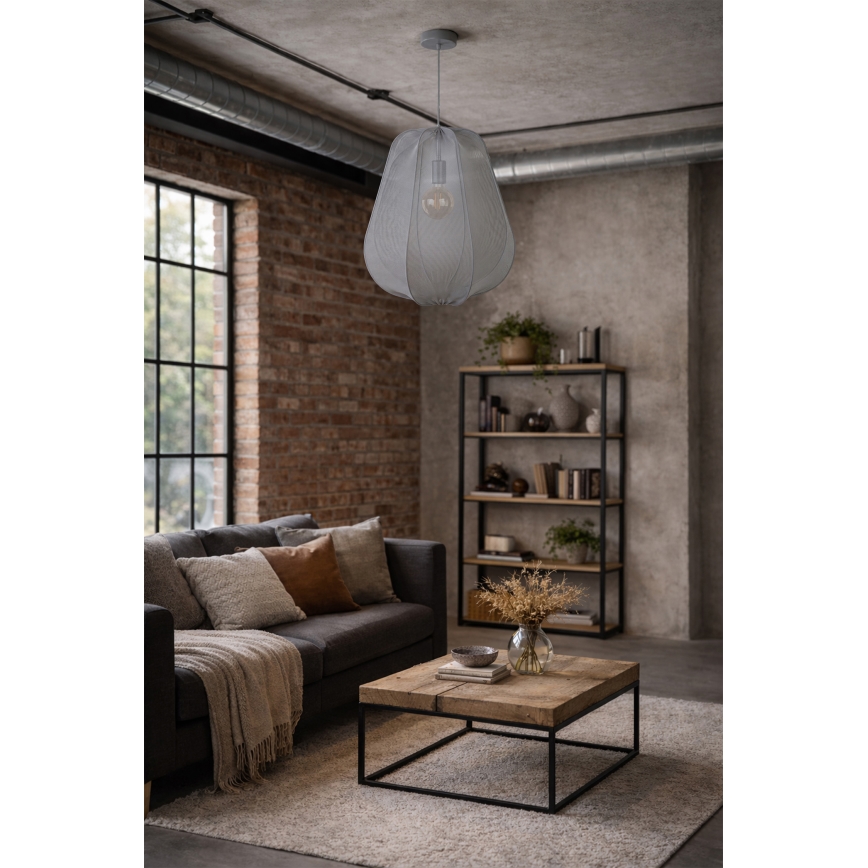 Brilagi - Lustre LED suspenso ARVEN 1xE27/8W/230V Ø 37 cm cinzento