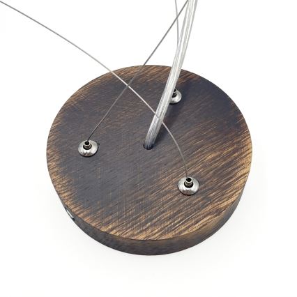 Brilagi - Lustre LED suspenso CARVALHO SMOKEY 3xE27/60W/230V, acabamento carvalho, Ø 47,5 cm